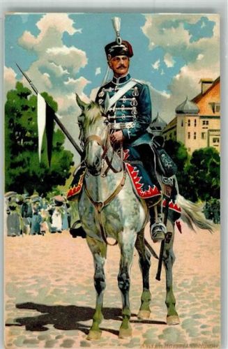 Husar Uniform Dt. Armee Künstlerkarte Verlag Heros Berlin Hoffmann, A. Künstlerkarte