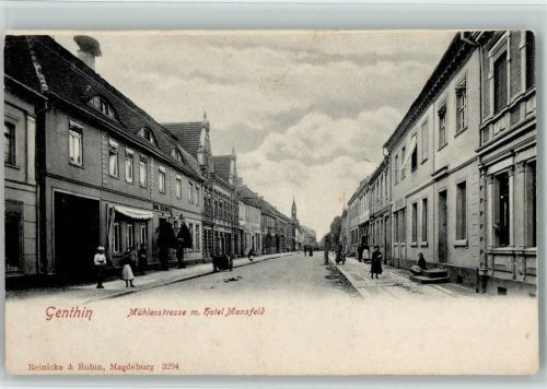 Genthin Mühlenstrasse mit Hotel Mansfeld