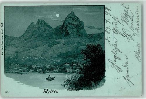 Schwyz 1898 Verlag Gebr. Metz 9235 Grosser und kleiner Mythen