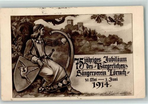 Lörrach 1914 Offiz. Festkarte 1914 AK