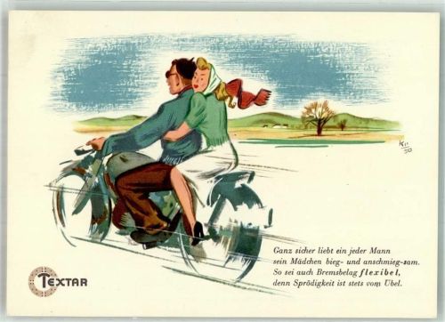 Leverkusen 1950 Textar Bremsbeläge , Motorrad
