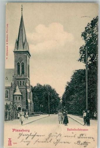 Pinneberg 1901 Bahnhofstrasse Kirche