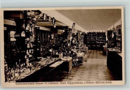 Bad Rippoldsau Schwarzwald Bazar Laden - Innenansicht ca 1925 AK