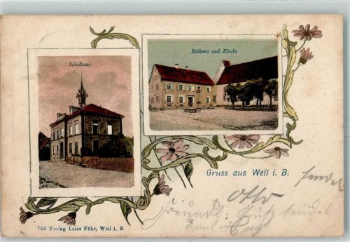 Weil Schulhaus Rathaus Kirche