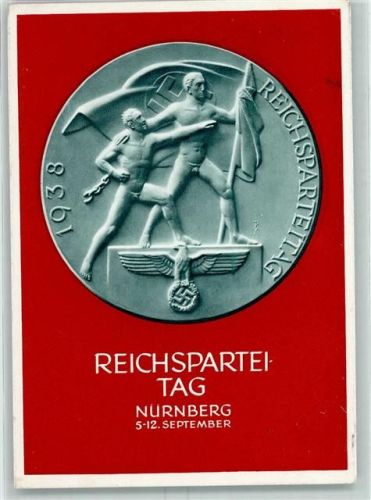 auf Festkarte Nürnberg Reichsparteitag der NSDAP 1938