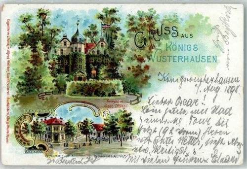 Königs Wusterhausen 1898 Kgl. Jagdschloß Gasthaus Ramin Gasthaus Albrecht