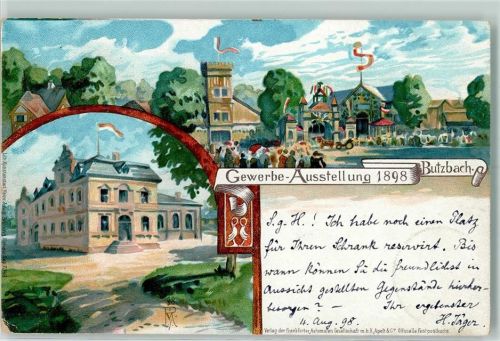 Butzbach 1898 Gewerbe-Ausstellung sign