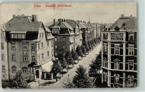 Löbau 1911 Neustadt Mathildenstraße Gasthaus