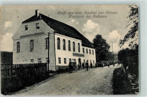 Marbach Gasthaus zur Kniepe Kutsche Fahrrad