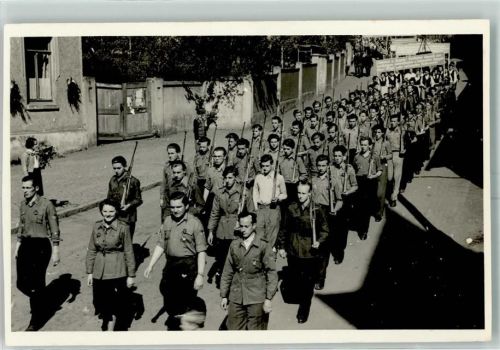 Lobenstein Soldaten Parade Gewehre Ort handschriftlich Wurzbacher Straße