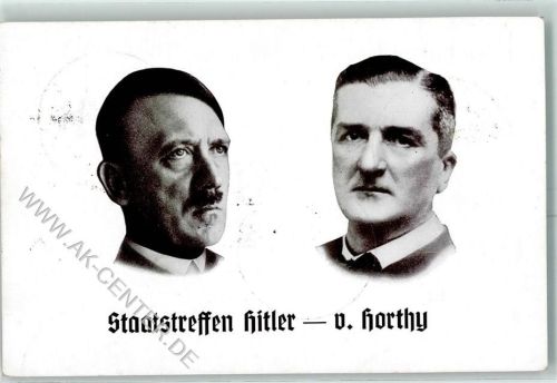 Nürnberg Staatstreffen Hitler - Horthy + Sonderstempel 1938 WK II