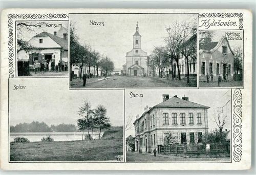 Opava 1917 Konsum Gasthaus Daviduv Splav Naves Skola