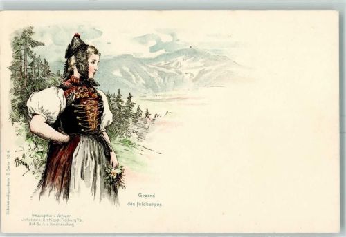 1899 Verlag Elchlepp Schwarzwaldserie I Serie Nr. 9 Tracht AK