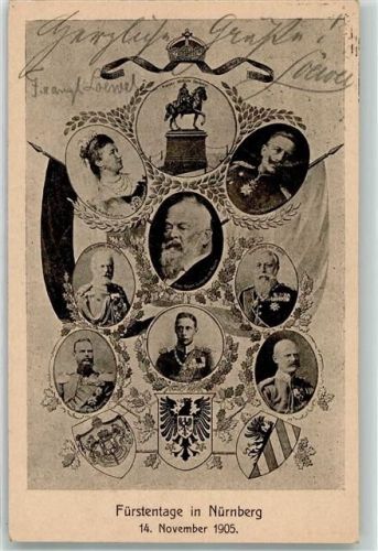 Nürnberg Fürstentage November 1905 Porträts Wappen