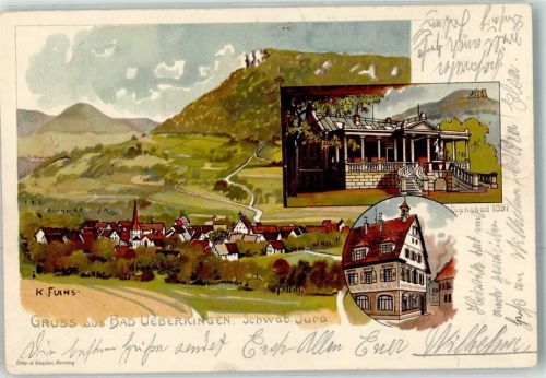 Bad Überkingen 1900 Dianabad sign K. Fuchs