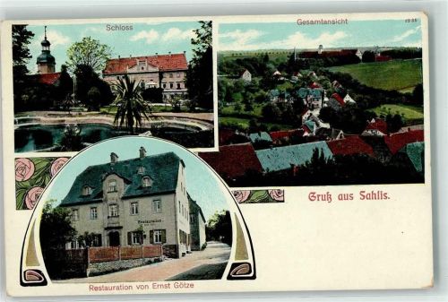Kohren-Sahlis 1915 Bahnpost Leipzig Chemnitz Zug 2541 19.8.15 Gasthaus Restaurant von Ernst Götze