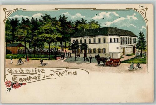 Gröblitz 1911 Gasthaus Zum Wind Fahrrad