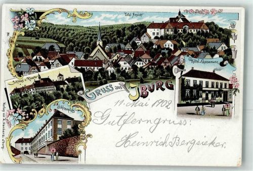 Bad Iburg 1902 Schloss Kloster Hotel Gersemann Schlossplatz