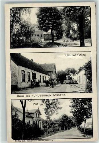 26969 W2890 Tossens - Schule Spritzenhaus Feuerwehr Gasthaus Gröne Post
