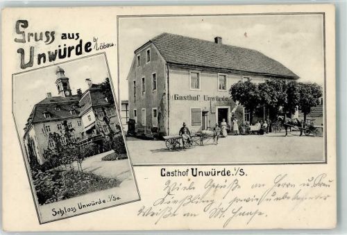 Löbau Unwürde Schloß Unwürde Gasthaus Unwürde Fuhrwerke