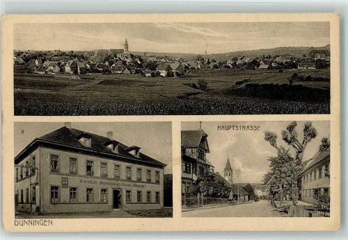 Dunningen 1918 Gasthaus Brauerei Zur Krone Hauptstraße