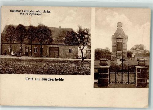 Buscherheide Gasthaus Unter den zehn Linden Kriegerdenkmal