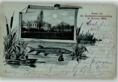 Teterow 1898 Landeslehrerversammlung 1898 Schulhaus Hecht