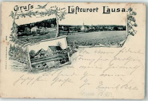 Lausa 1903 Gasthaus Lausa Villa Laura Kirche