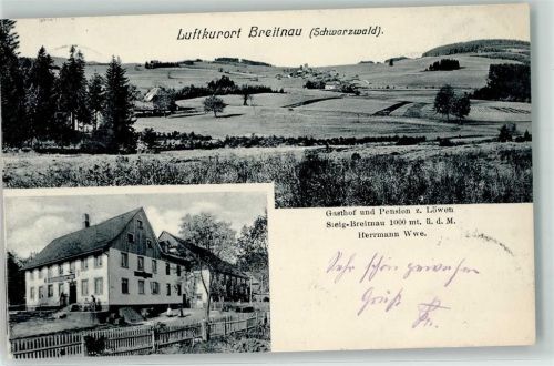 Breitnau 1908 Gasthaus-Pension zum Löwen