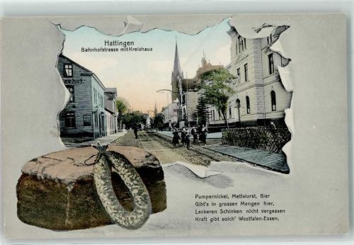 Hattingen Bahnhofstraße mit Kreishaus