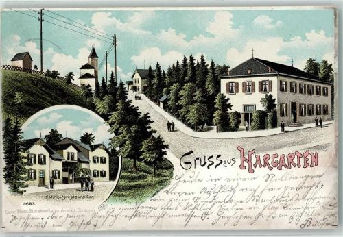Hargarten-aux-Mines 1899 Gasthaus Bahnhofsrestauration