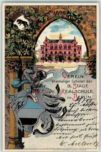 Wilmersdorf 1905 Verein ehem. Schüler der IX. Städt. Realschule 1896 Studentika