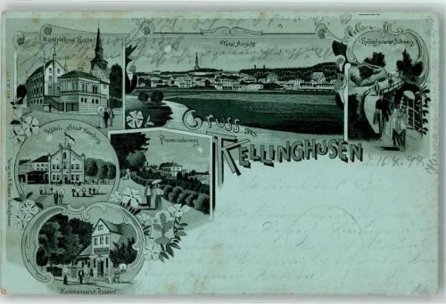 Kellinghusen 1898 Hotel Stadt Hamburg Gasthaus Waidmannsruh Marktplatz Kirche Kellinghusener Schweiz