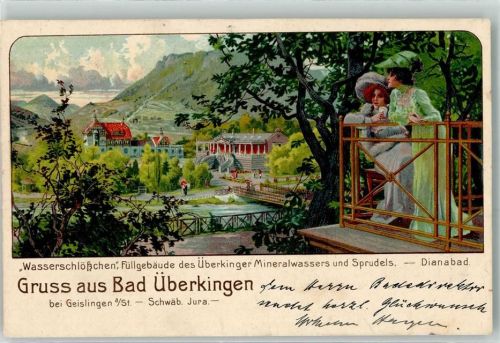 73337 W7347 Bad Überkingen 1904 - Wasserschlösschen Dianabad