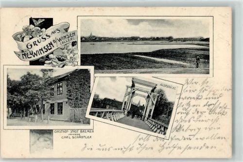 Winsen 1905 Gasthaus Stadt Bremen Carl Schädtler Allerbrücke Neuwinsen