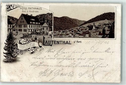 Lautenthal 1896 Hotel Rathaus
