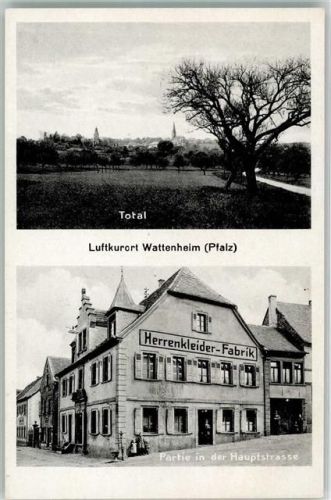 Wattenheim Hauptstraße Herrenbekleidungs-Fabrik Foto AK