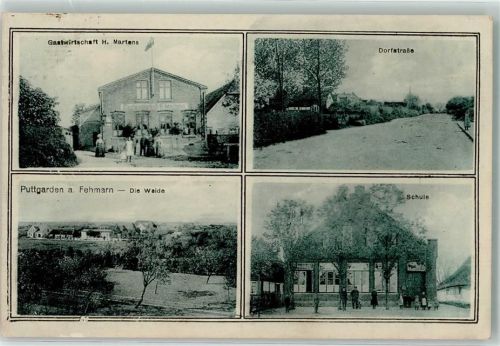 Puttgarden 1917 Gasthaus Martens Dorfstraße Schule
