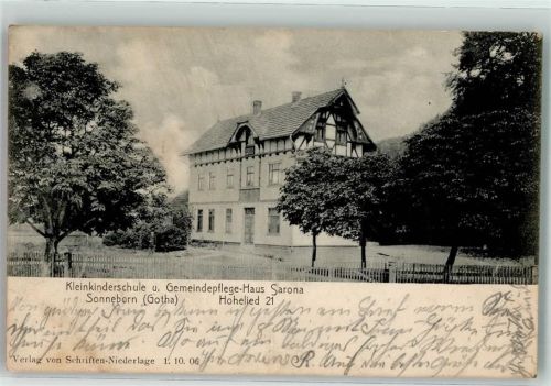 Sonneborn 1908 Haus Sarona Kleinkinderschule & Gemeindepflege-Haus Hohelied 21