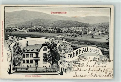 Fahrnau 1910 Neues Schulhaus
