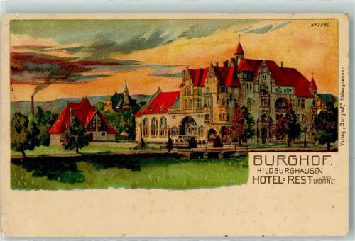 Hildburghausen 1918 Burghof Hotel Rest