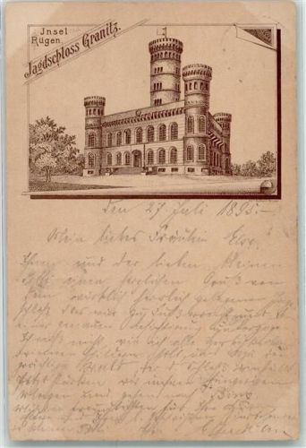 Binz 1895 Jagdschloss Granitz Insel Rügen