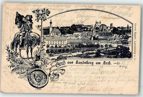 Landsberg 1901 Trompeter Siegel Ritterrüstung