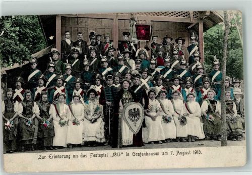 Grafenhausen 1911 Festspiel 1813 Gruppenaufname