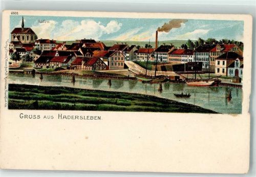 Hadersleben Hafen Segelschiff mit Glimmerauflage