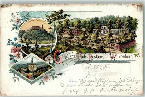 Wolkenburg 1899 Park Restaurant Wolkenburg Schloß Wolkenburg Schloß-Kirche