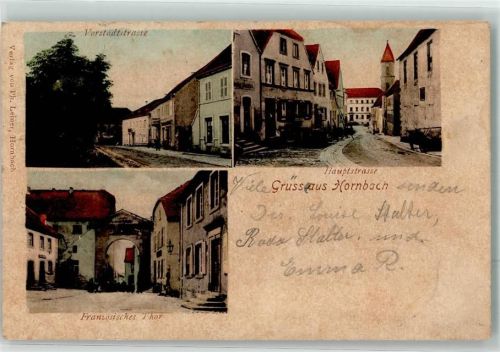 Hornach 1902 Französisches Tor Vorstadtstraße Hauptstraße