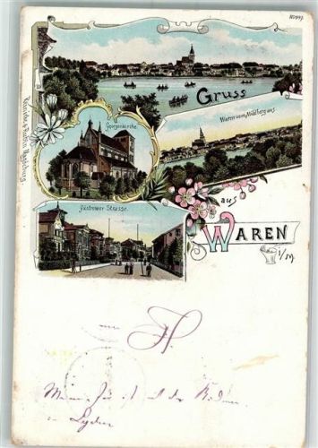 Waren 1898 Georgenkirche Güstrower Straße