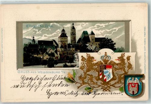 Weißenburg Ellinger Tor Wappen Passepartout