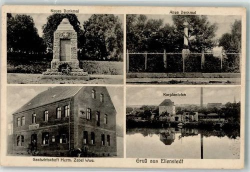Eilenstedt Neues Denkmal Gasthaus Herm Altes Denkmal Karpfenteich